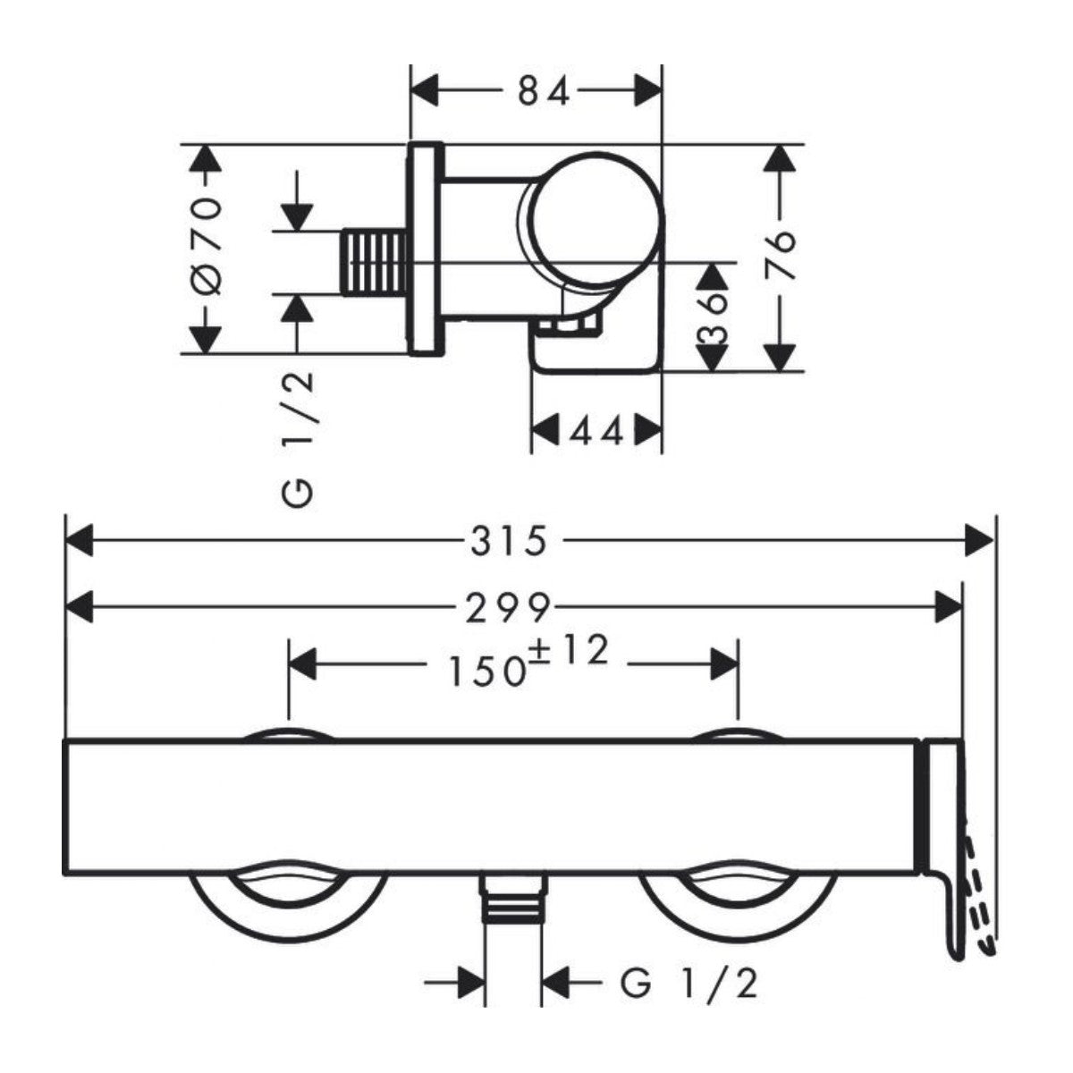 75620670 Hansgrohe Vivenis črna armatura za tuš