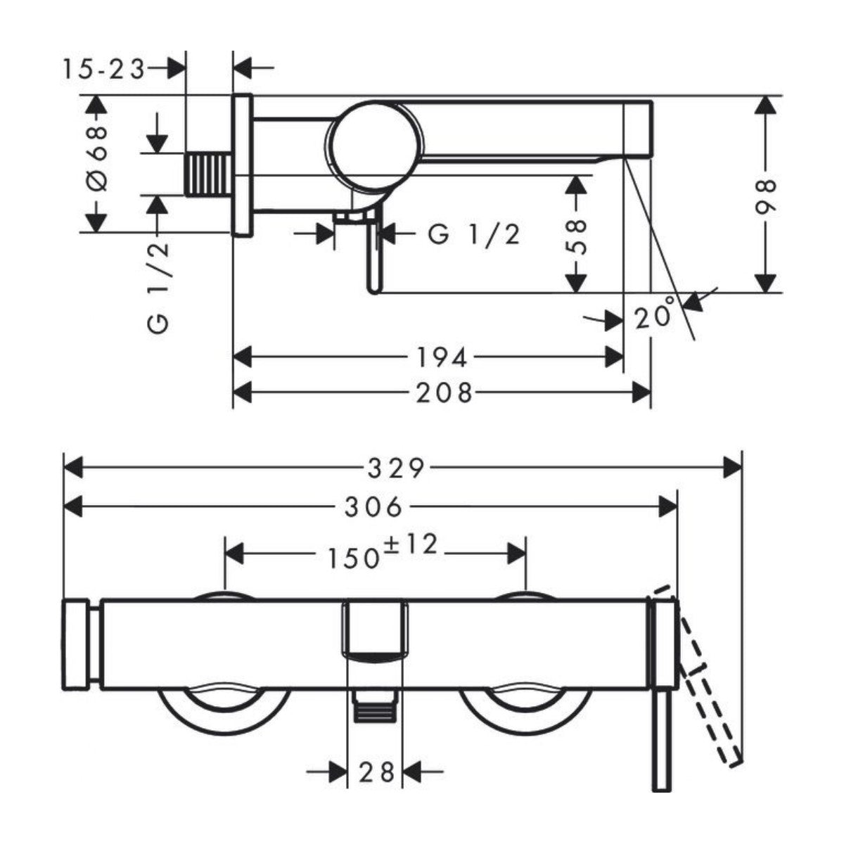 76420000 Hansgrohe Finoris armatura za kad