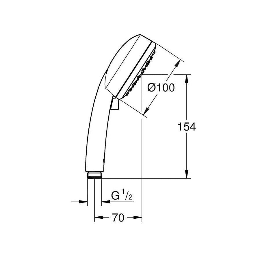 26397000 Grohe Vitalio Comfort 100 tuš ročka 2 funkciji