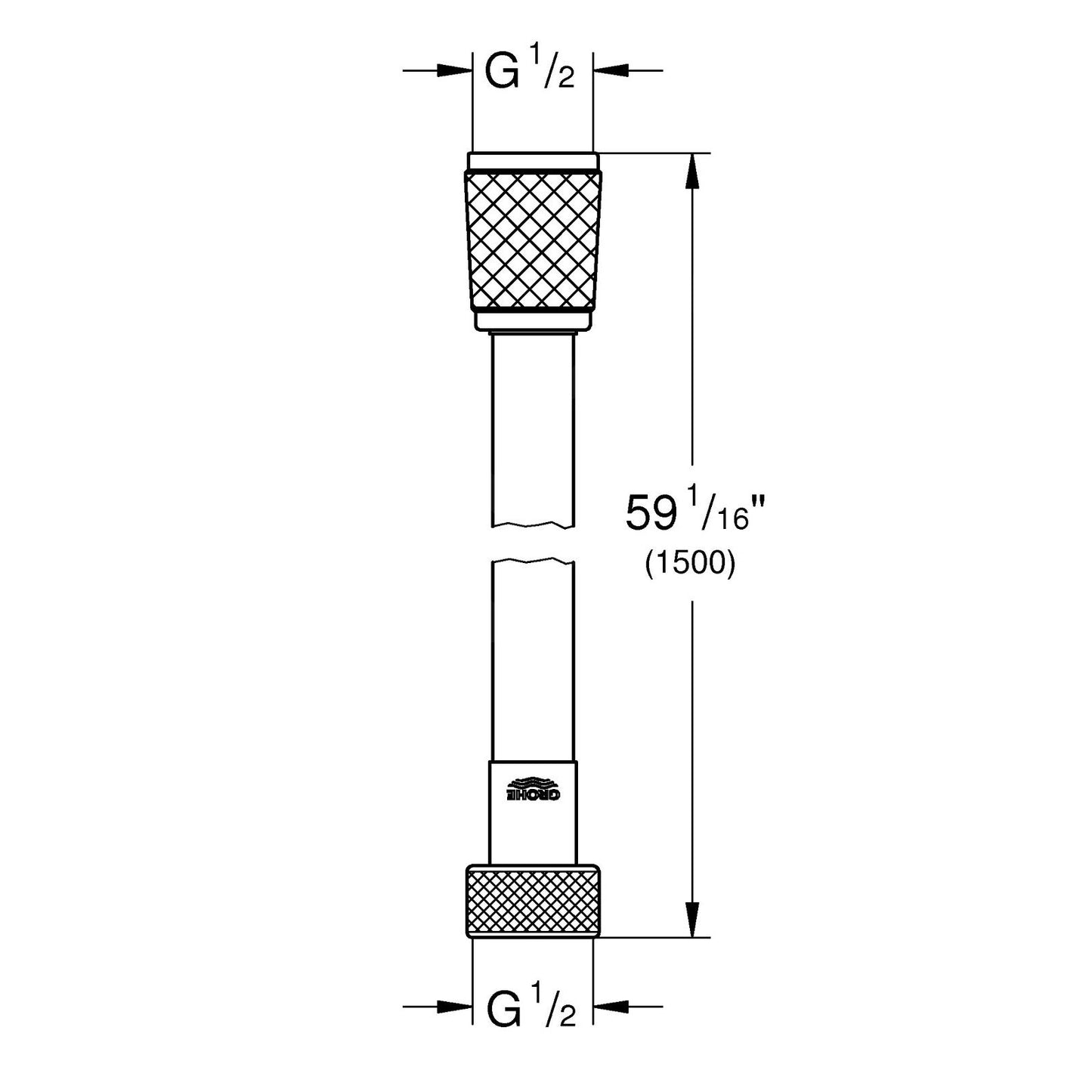 28409001 Grohe Rotaflex tuš cev 1,5 m