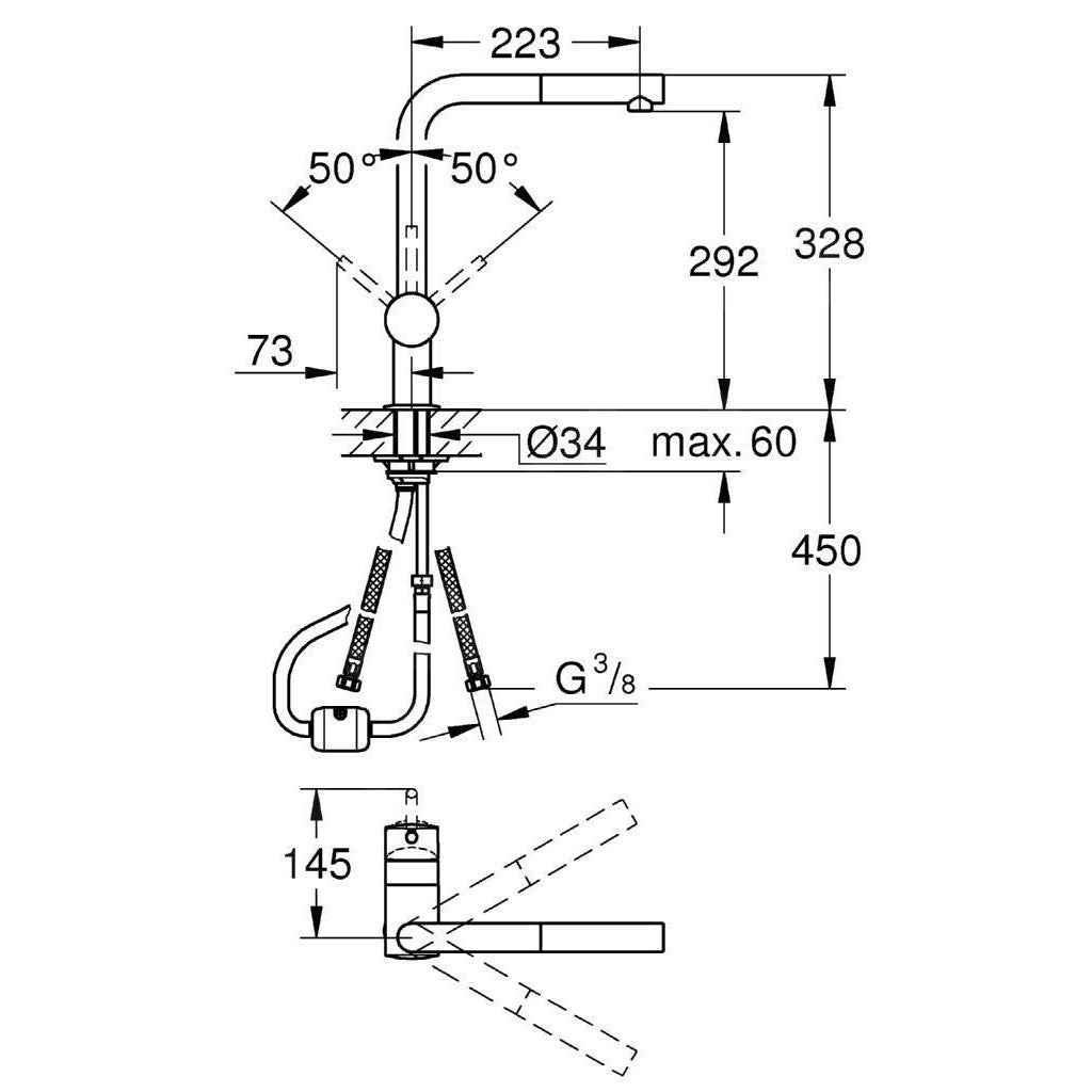 32168DC0 Grohe Minta izvlečna kuhinjska armatura