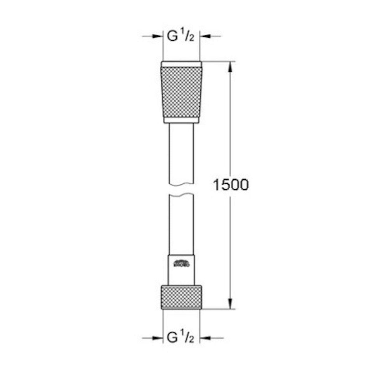 28364000 Grohe Silverflex tuš cev 1,5 m