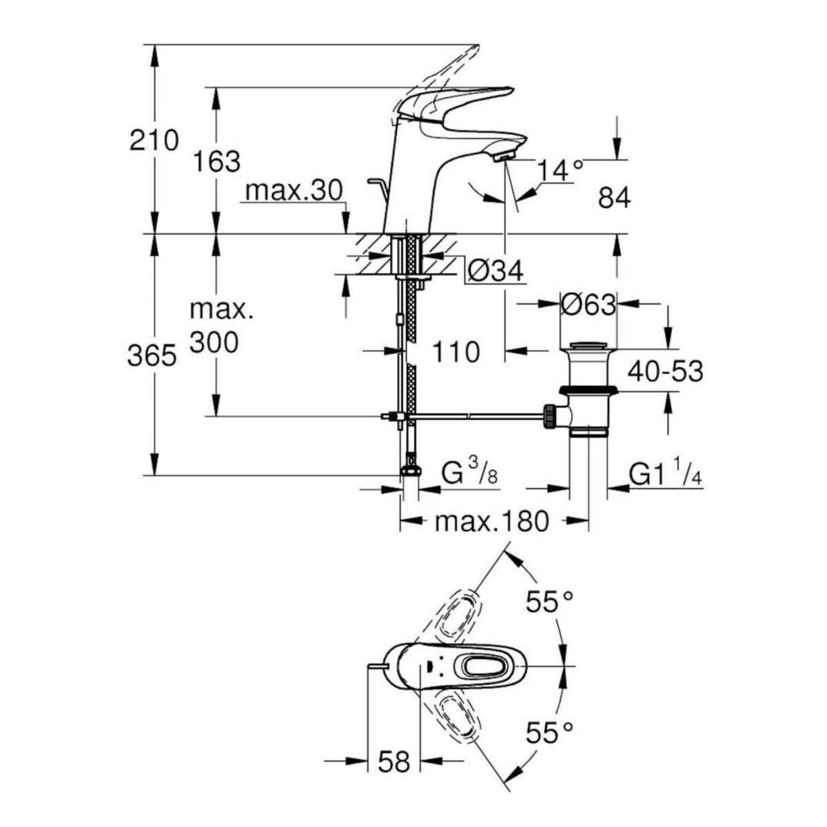 33558003 Grohe Eurostyle armatura za umivalnik