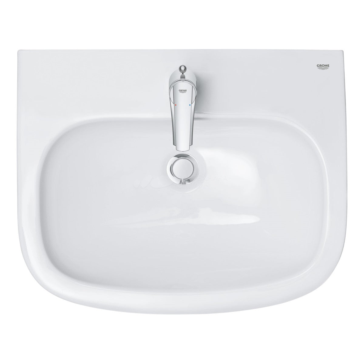 39336000 Grohe Euro Ceramic 55 x 45 cm stenski keramični umivalnik z odprtino za armaturo