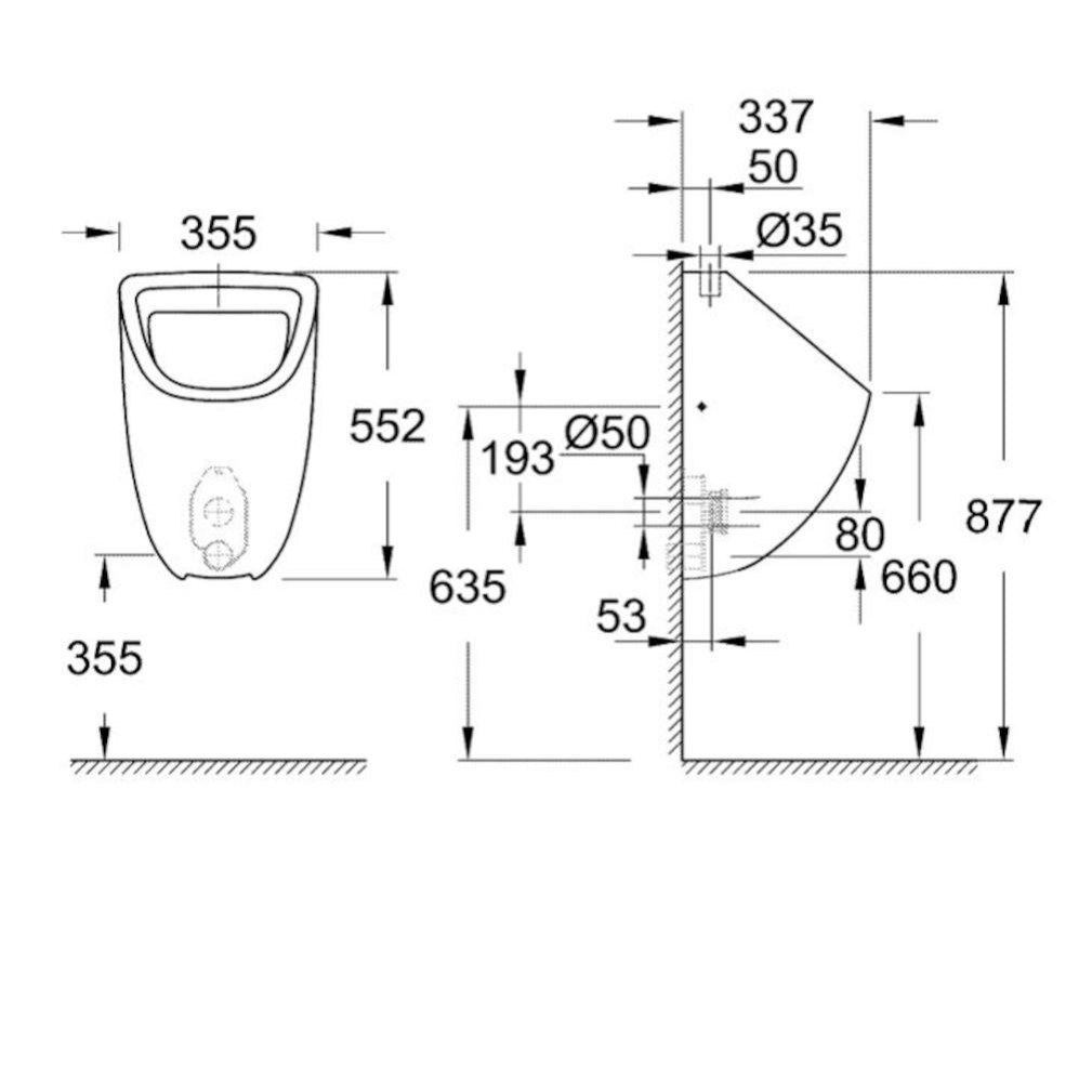 39439000 Grohe Bau Ceramic pisoar