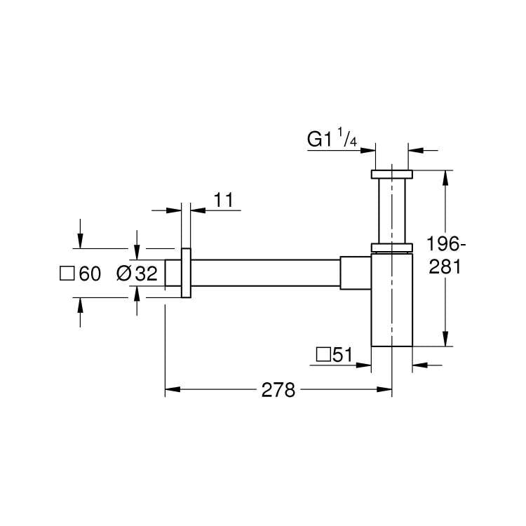 40564000 Grohe sifon za umivalnik spodnji del