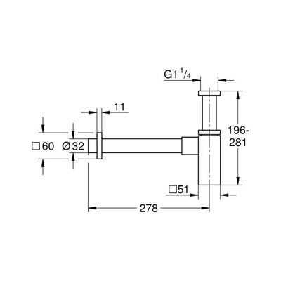 40564000 Grohe sifon za umivalnik spodnji del