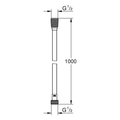 Tuš cevi — 26334000 Grohe Silverflex Longlife tuš cev 1,0 m | SAN-KERAMIKA.SI