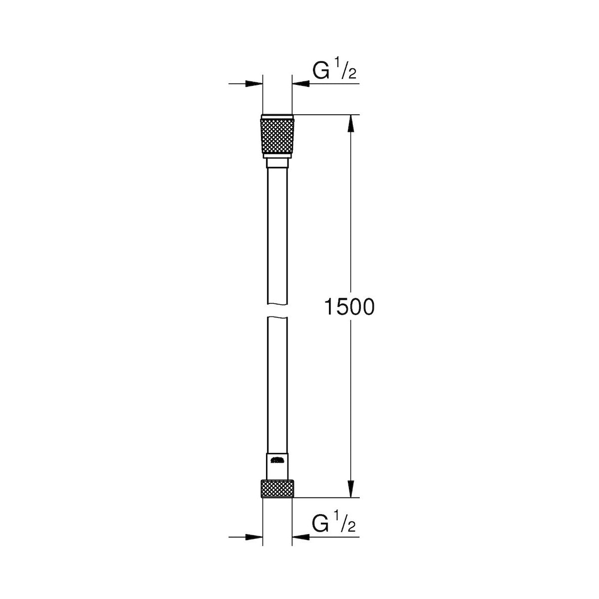 Tuš cevi — 26346000 Grohe Silverflex tuš cev 1,5 m | SAN-KERAMIKA.SI