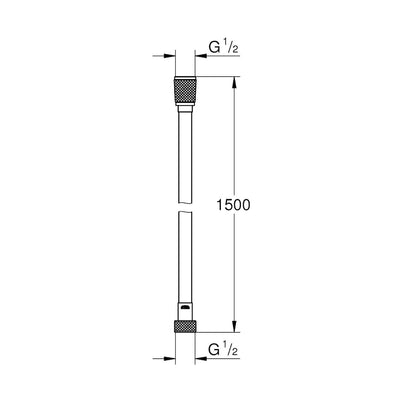 Tuš cevi — 26346000 Grohe Silverflex tuš cev 1,5 m | SAN-KERAMIKA.SI