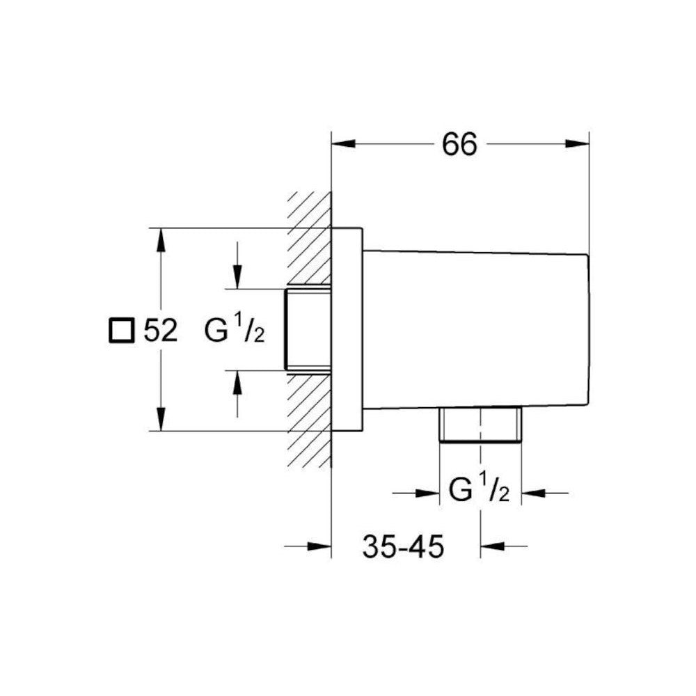 27704000 Grohe Euphoria Cube priključek za tuš cev