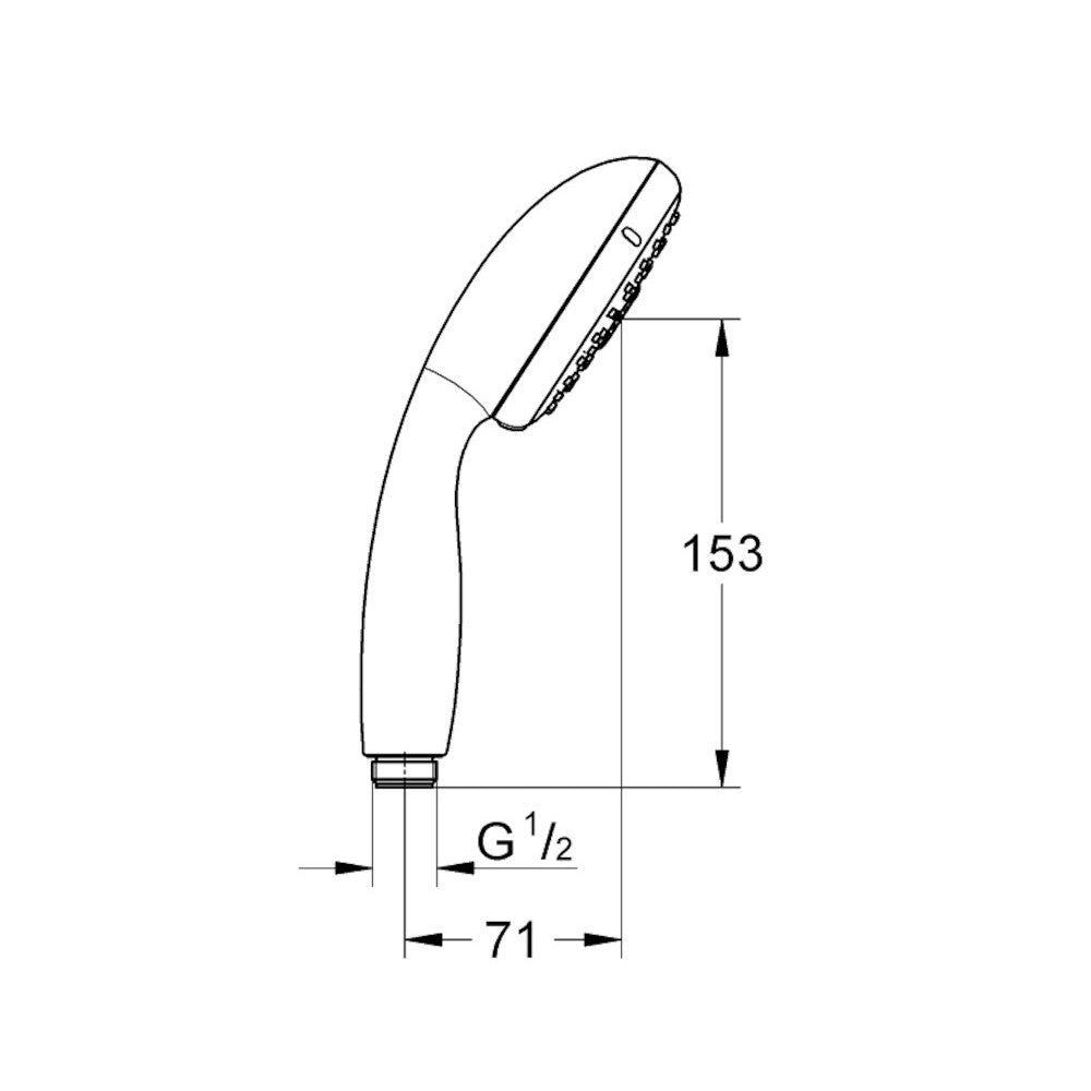 28419002 Grohe New Tempesta 100 tuš ročka 3 funkcije