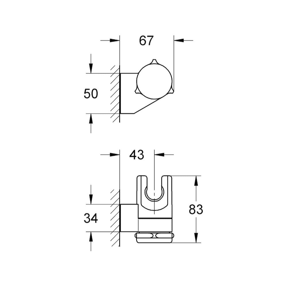 28623000 Grohe Relexa Plus držalo za tuš ročko