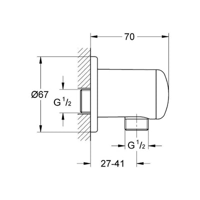 28671000 Grohe Relexa priključek za tuš cev