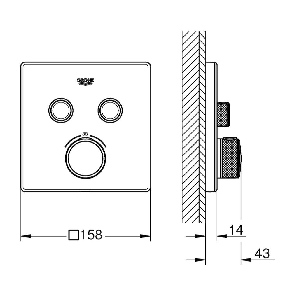 29156LS0 Grohe Smart Control termostatska pokrivna plošča