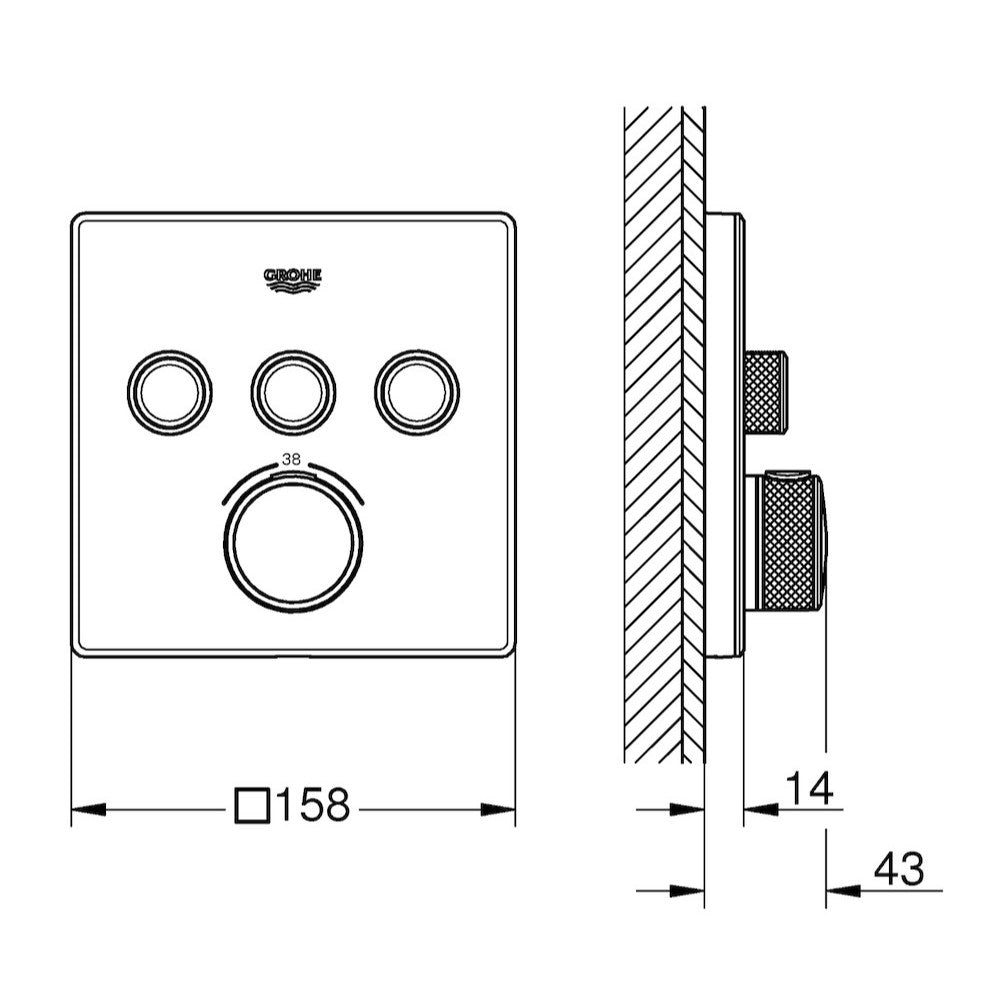 29157LS0 Grohe SmartControl termostatska pokrivna plošča