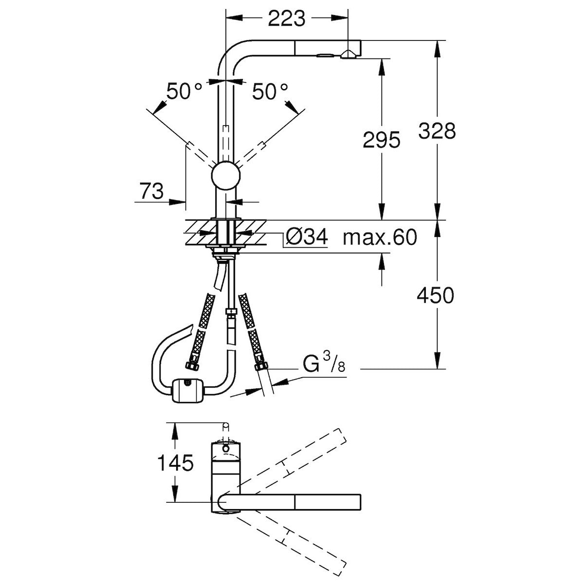 30274000 Grohe Minta izvlečna kuhinjska armatura