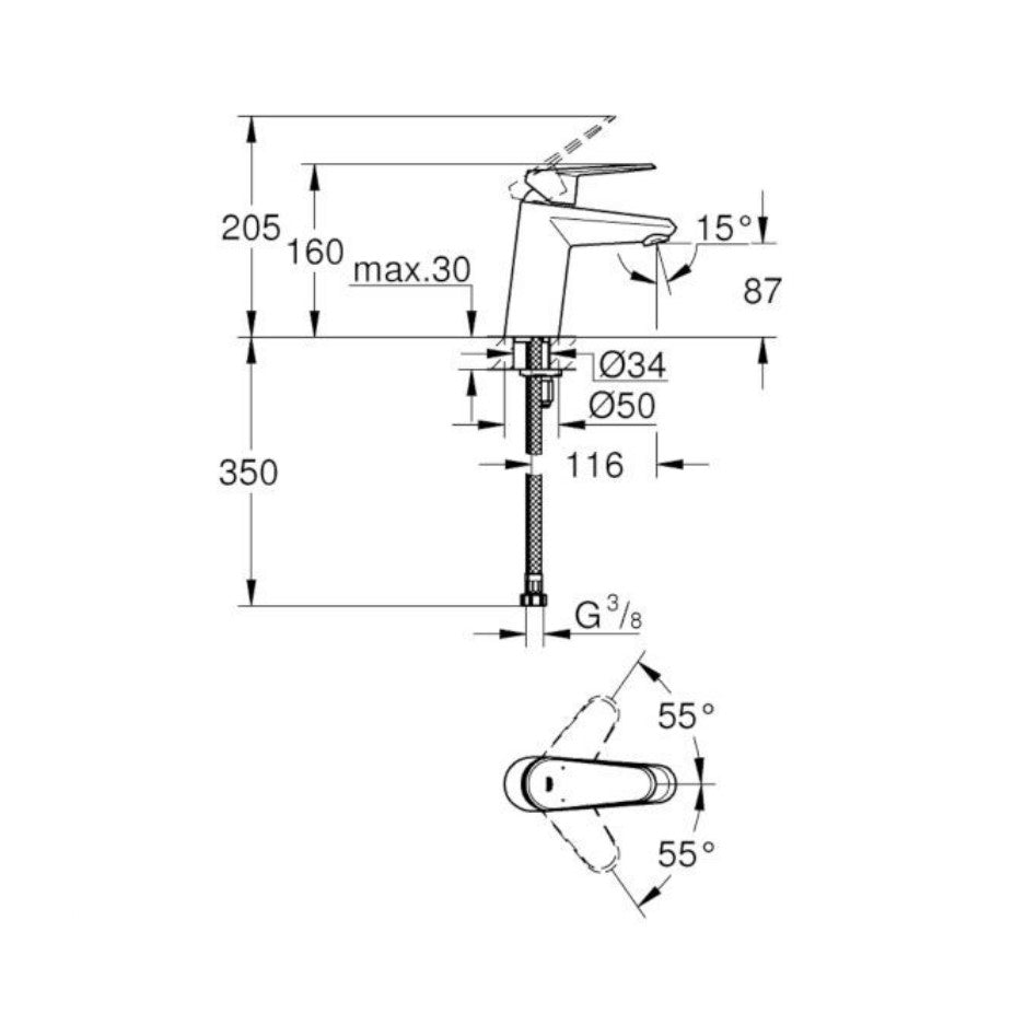 3246920E Grohe Eurodisc Cosmopolitan armatura za umivalnik