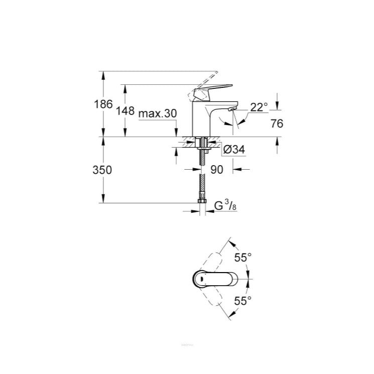 32824000 Grohe Eurosmart Cosmopolitan armatura za umivalnik