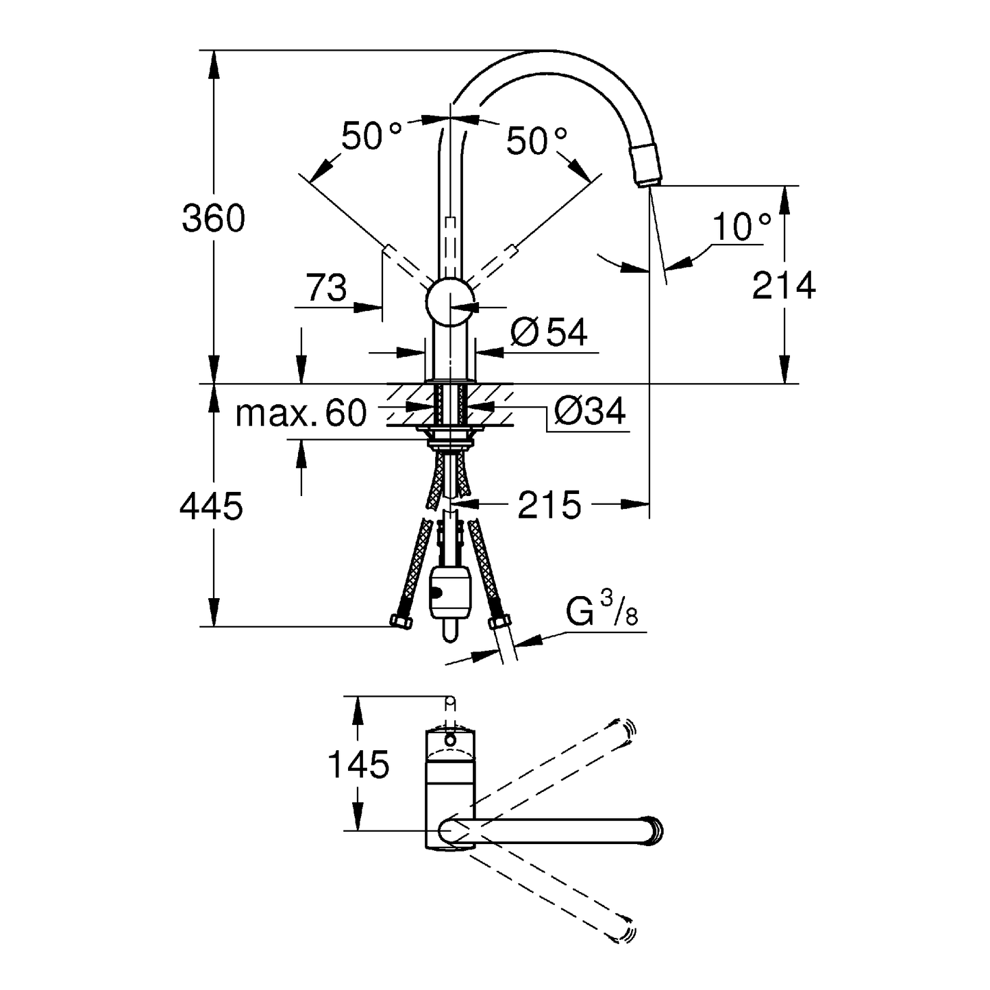 32918000 Grohe Minta izvlečna kuhinjska armatura