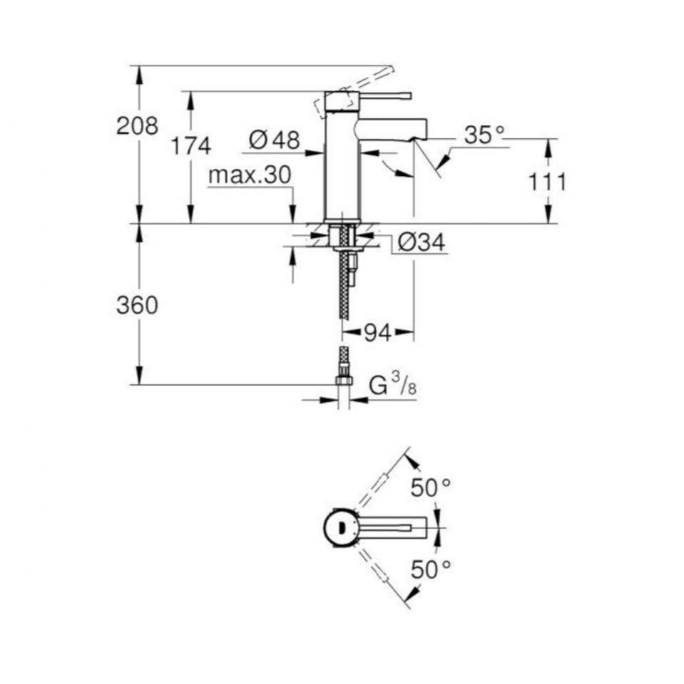 34294001 Grohe Essence New armatura za umivalnik