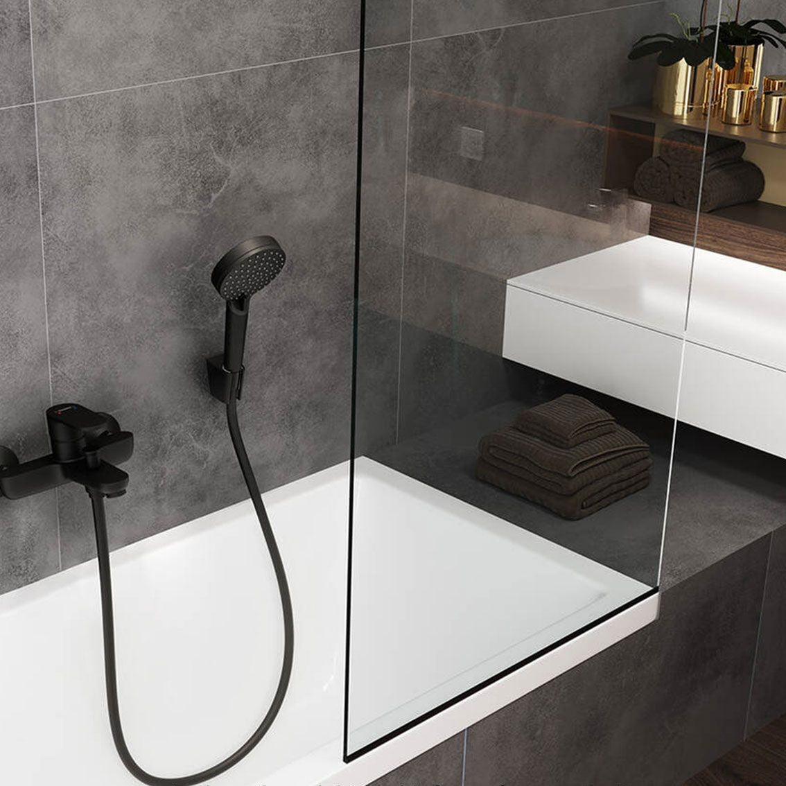 Tuš ročke — 26270670 Hansgrohe Vernis Blend 100 Vario tuš ročka 2 funkciji | SAN-KERAMIKA.SI