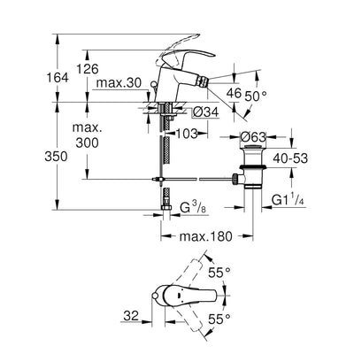 32929002 Grohe Eurosmart New armatura za bide