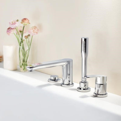 Armature za kadi — 23048003 Grohe Eurostyle Cosmopolitan armatura za kad s tuš ročko za namestitev na rob kadi | SAN-KERAMIKA.SI