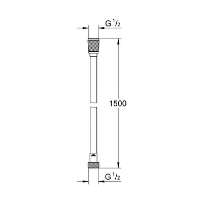 27505000 Grohe VitalioFlex Silver tuš cev 1,5 m