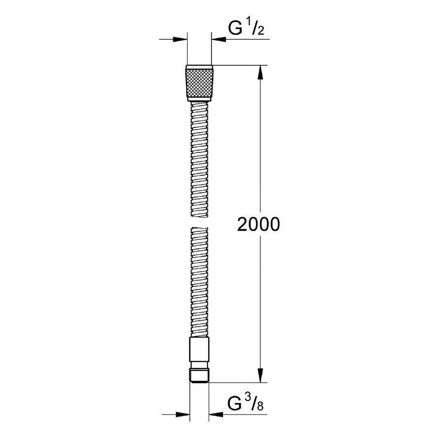 28158000 Grohe Relexa kovinska tuš cev 2 m