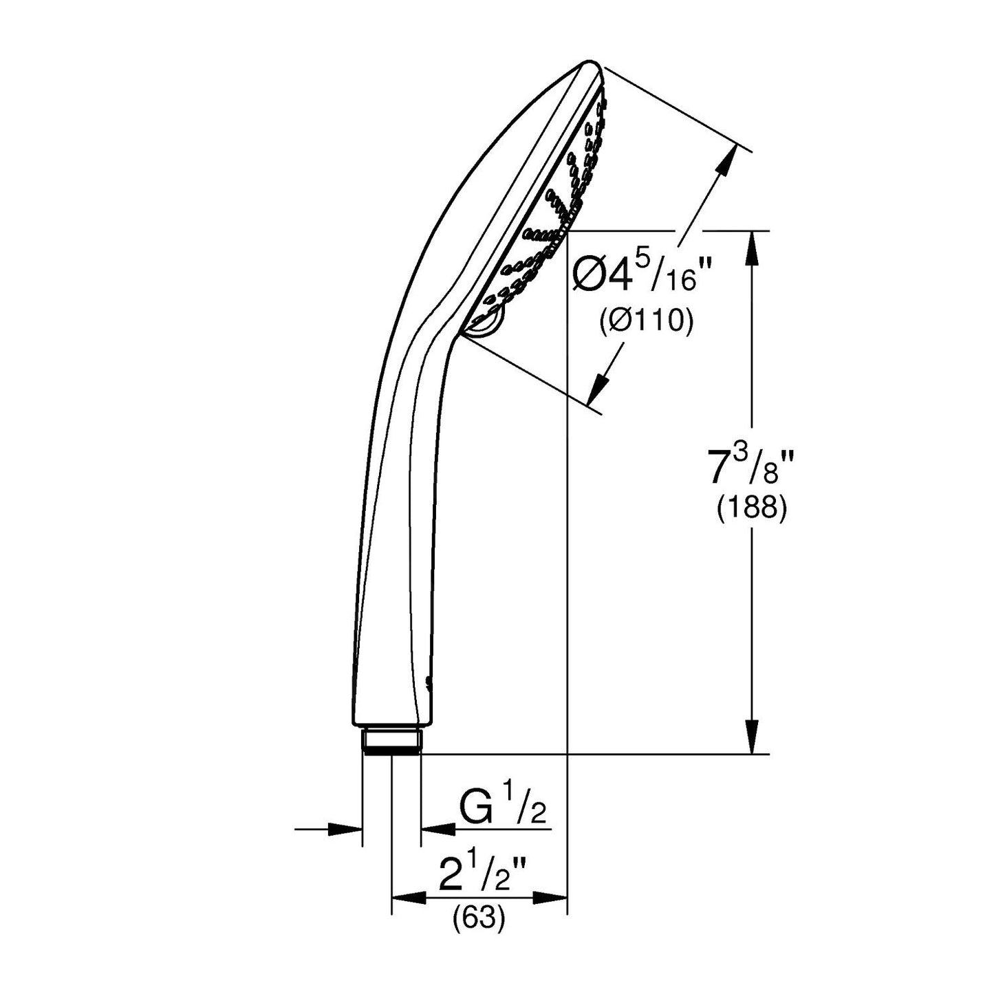 26513000 Grohe Euphoria 110 Massage tuš ročka 3 funkcije