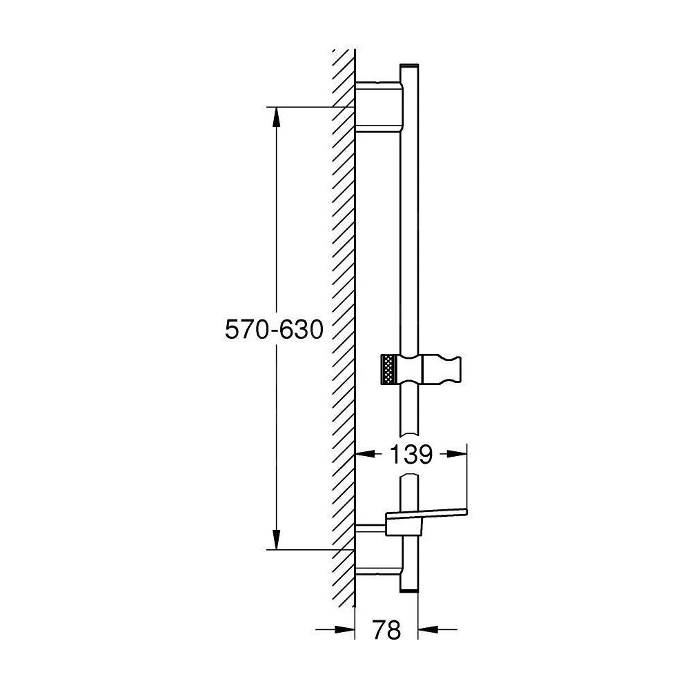 26599000 Grohe Vitalio SmartActive tuš konzola 600 mm