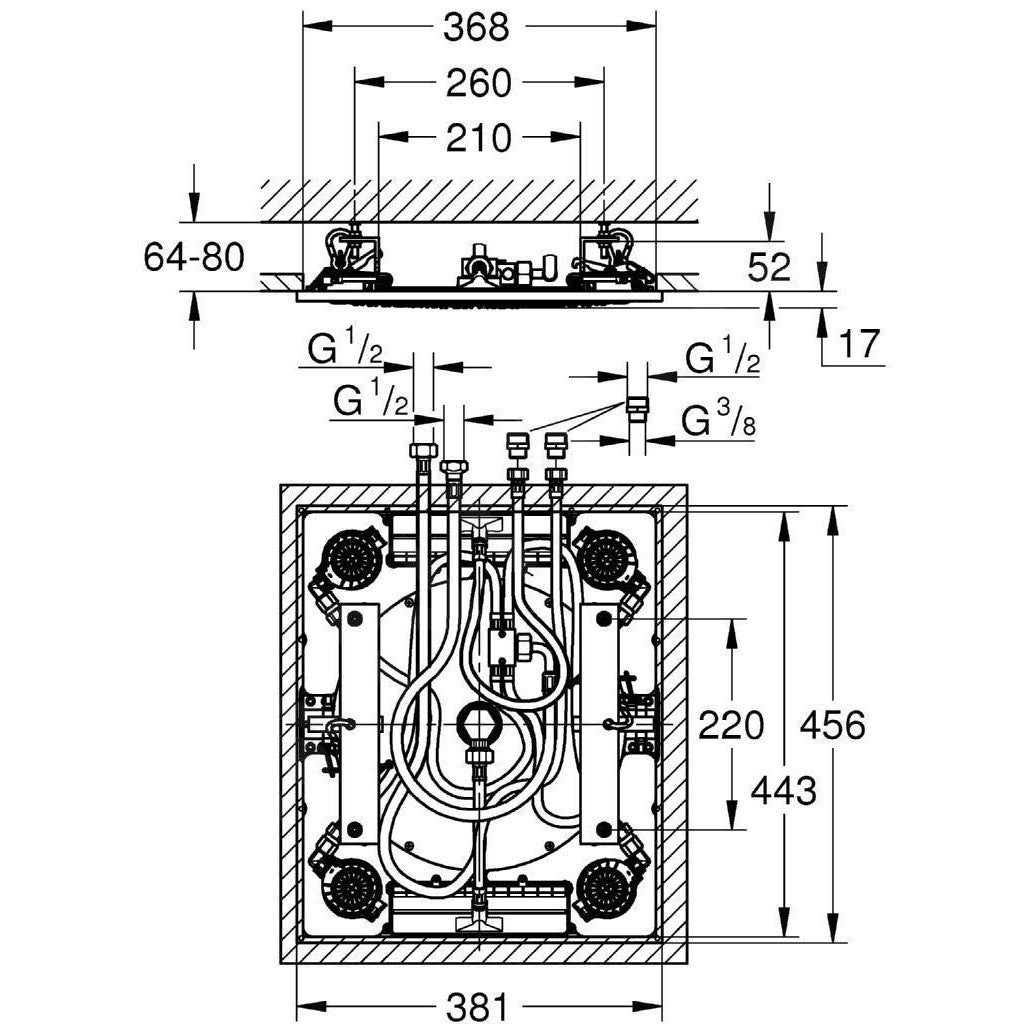 27939001 Grohe Rainshower F-series nadglavna prha 3 funkcije