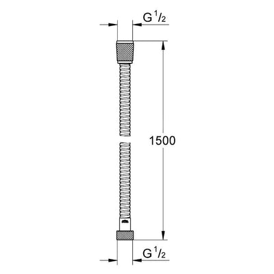 28105000 Grohe Relexaflex tuš cev 1,5 m