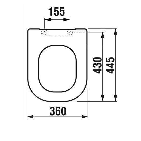 H8936113000631 Jika Deep WC deska s počasnim zapiranjem "Soft Close"