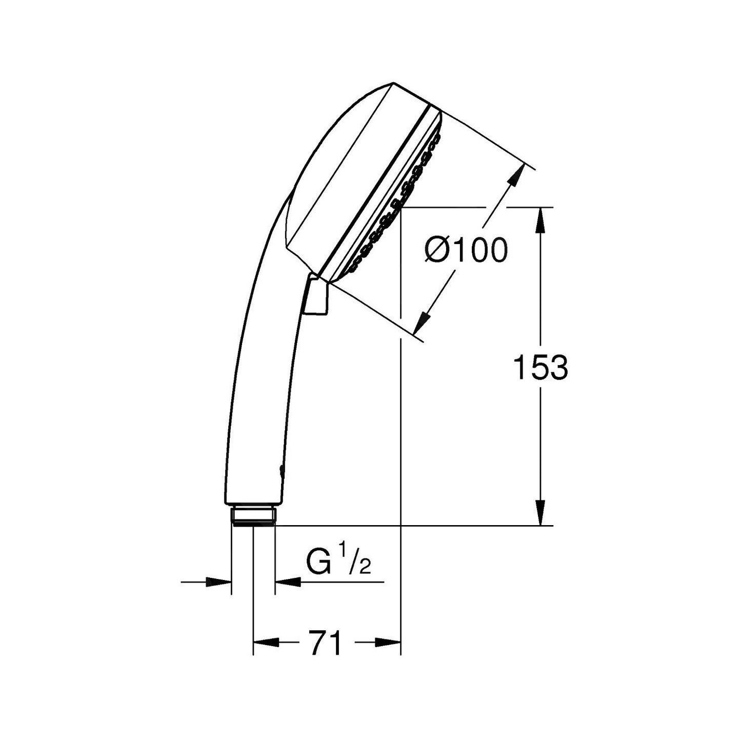 27572002 Grohe New Tempesta Cosmopolitan 100 tuš ročka 3 funkcije