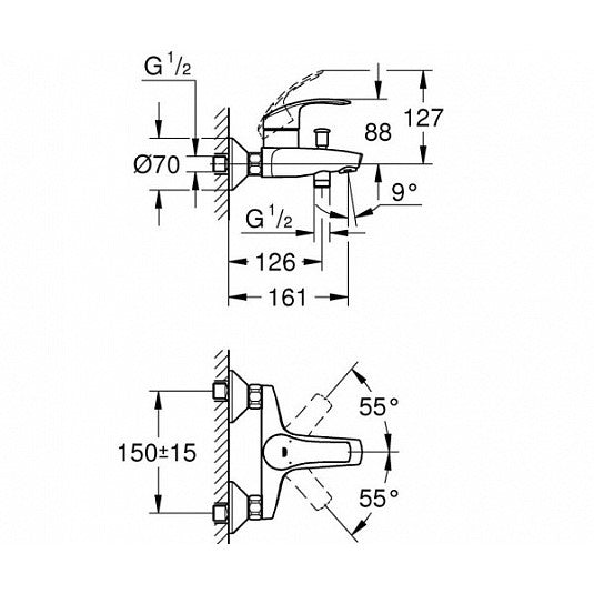 33300002 Grohe Eurosmart New armatura za kad