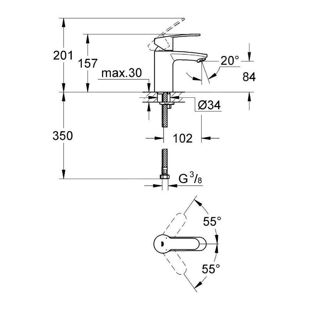 3246820E Grohe Eurostyle Cosmopolitan armatura za umivalnik