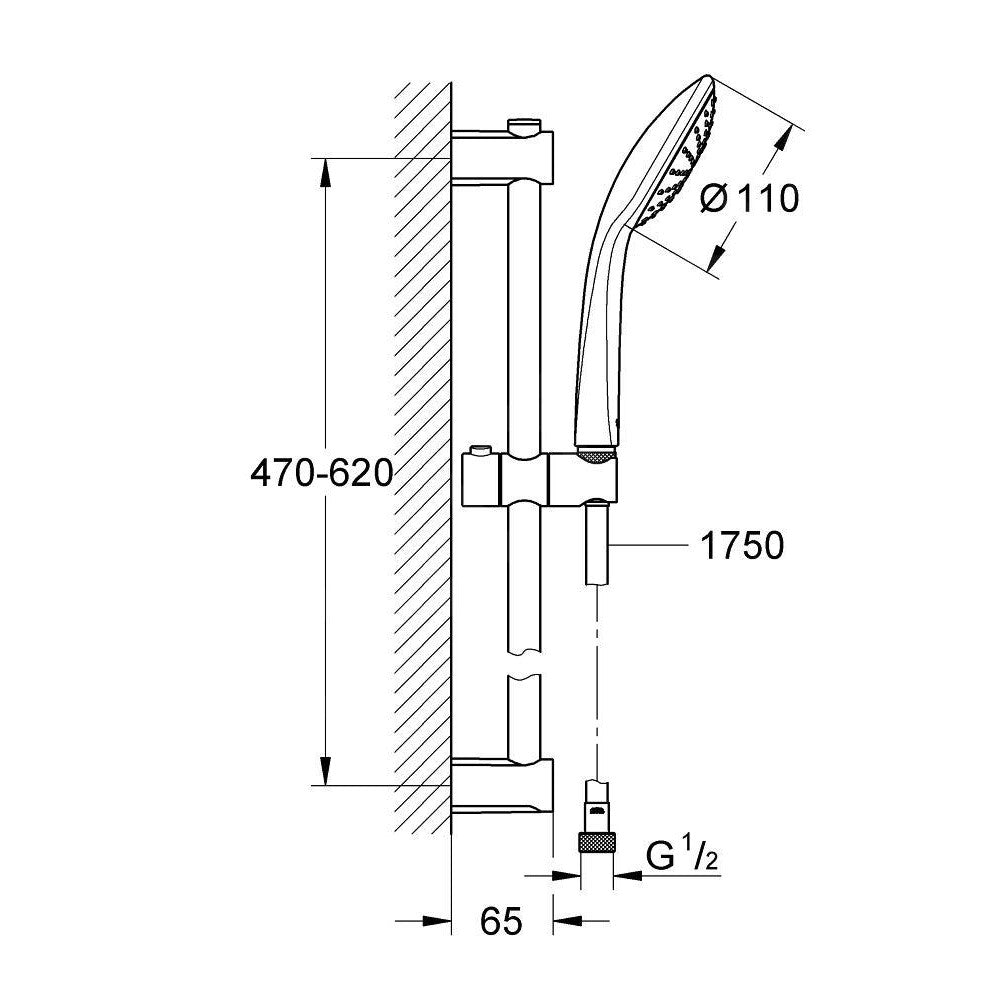 27322000 Grohe Vitalio Joy 110 tuš set brez armature