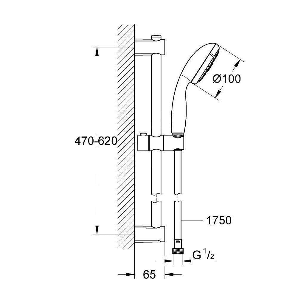 26032000 Grohe Vitalio Start tuš set brez armature