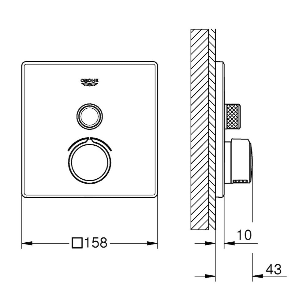 29147000 Grohe SmartControl pokrivna plošča