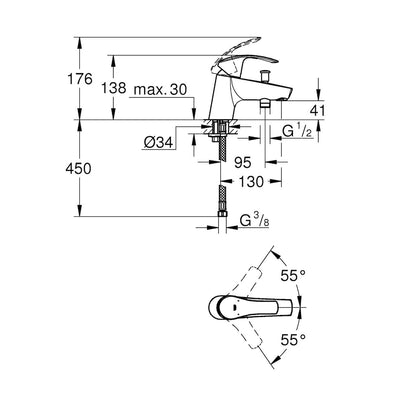 33412002 Grohe Eurosmart armatura za kad