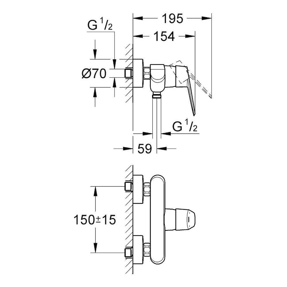 33569002 Grohe Eurodisc armatura za tuš