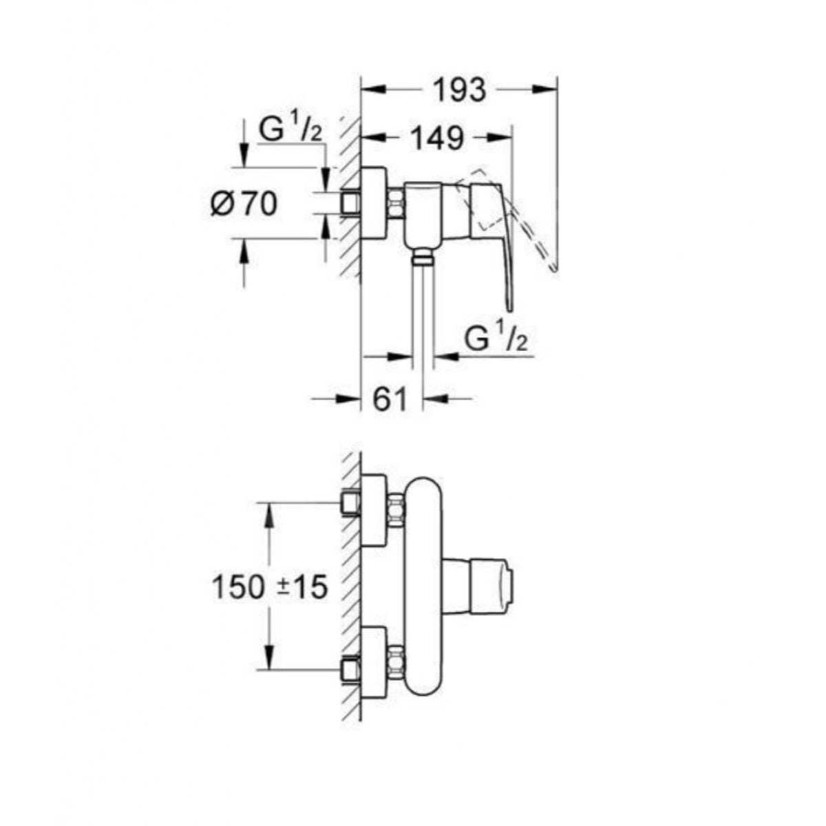 33590002 Grohe Eurostyle Cosmopolitan armatura za tuš