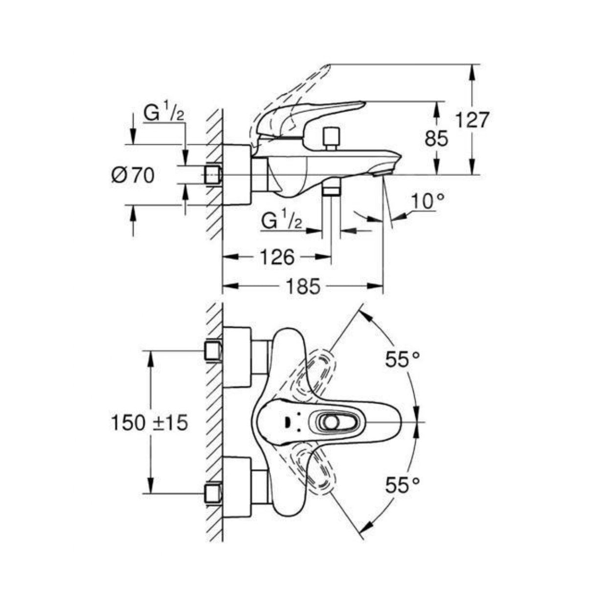 33591LS3 Grohe Eurostyle New armatura za kad