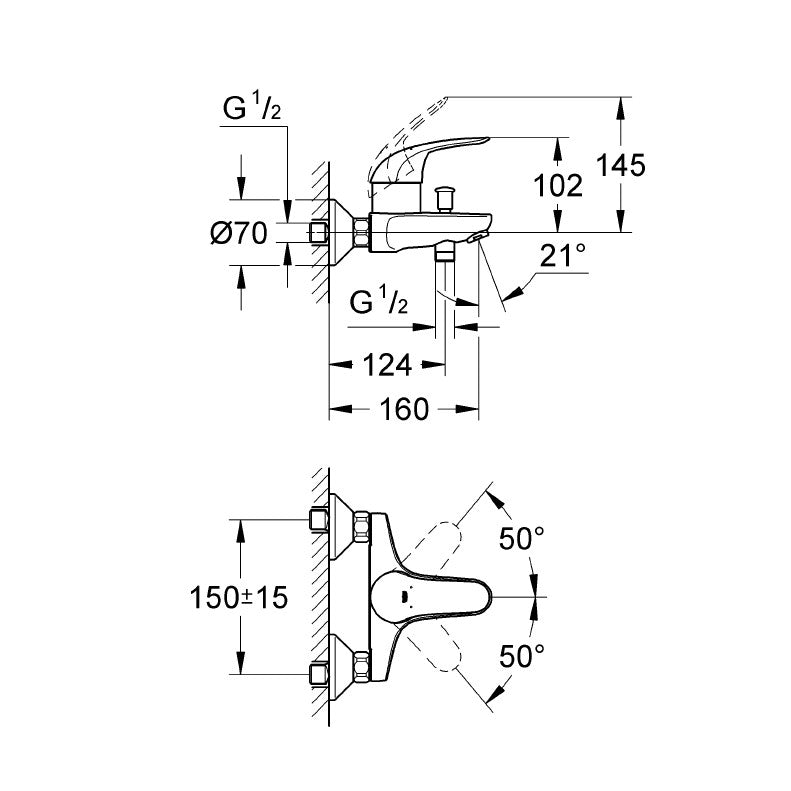 32743000 Grohe Euroeco armatura za kad