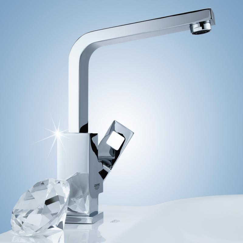 Armature za umivalnike — 23135000 Grohe Eurocube visoka vrtljiva armatura za umivalnik | SAN-KERAMIKA.SI