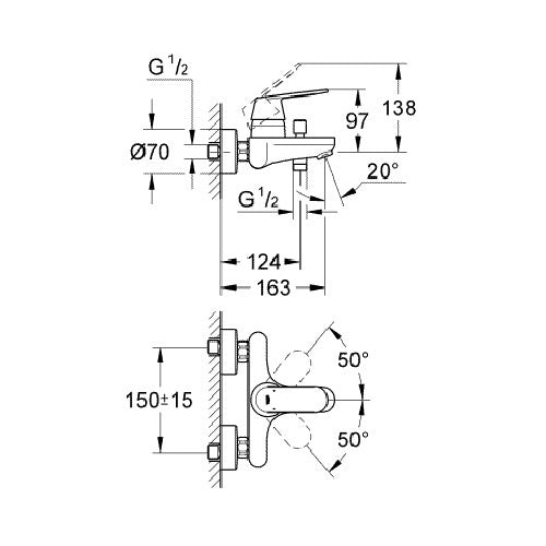 32831000 Grohe Eurosmart Cosmopolitan armatura za kad