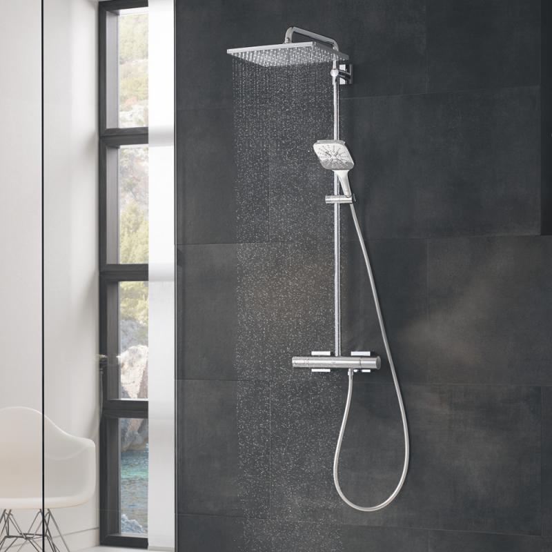 Tuš sistemi — 26649000 Grohe Rainshower SmartActive Cube 310 termostatska armatura s tuš setom | SAN-KERAMIKA.SI