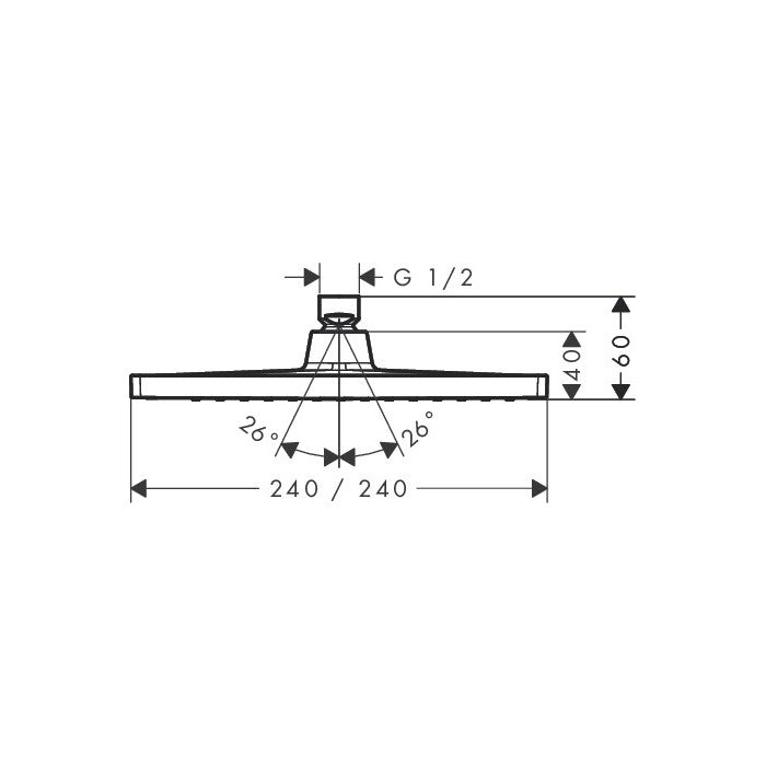 Nadglavne prhe — 26726000 Hansgrohe Crometta E 240 1jet nadglavna prha | SAN-KERAMIKA.SI